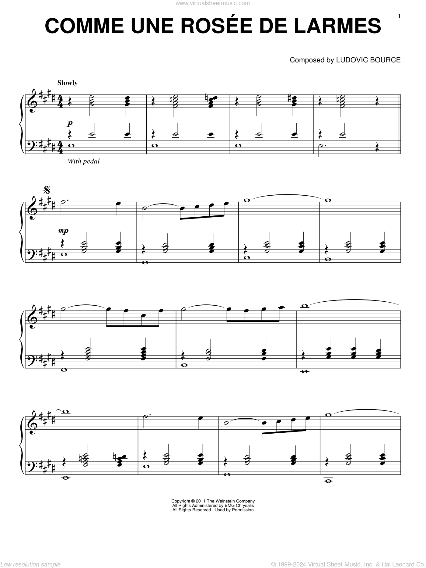 Comme Une Rosee De Larmes, (intermediate)