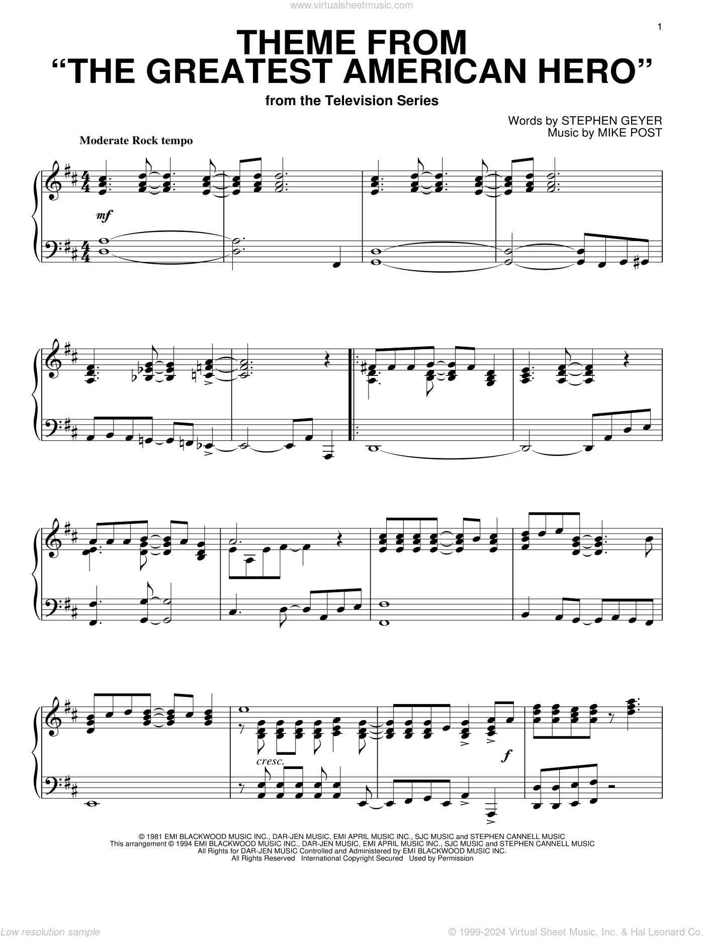 Theme From "The Greatest American Hero"