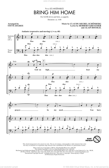 Bring Him Home (from Les Miserables) (arr. Steve Zegree)