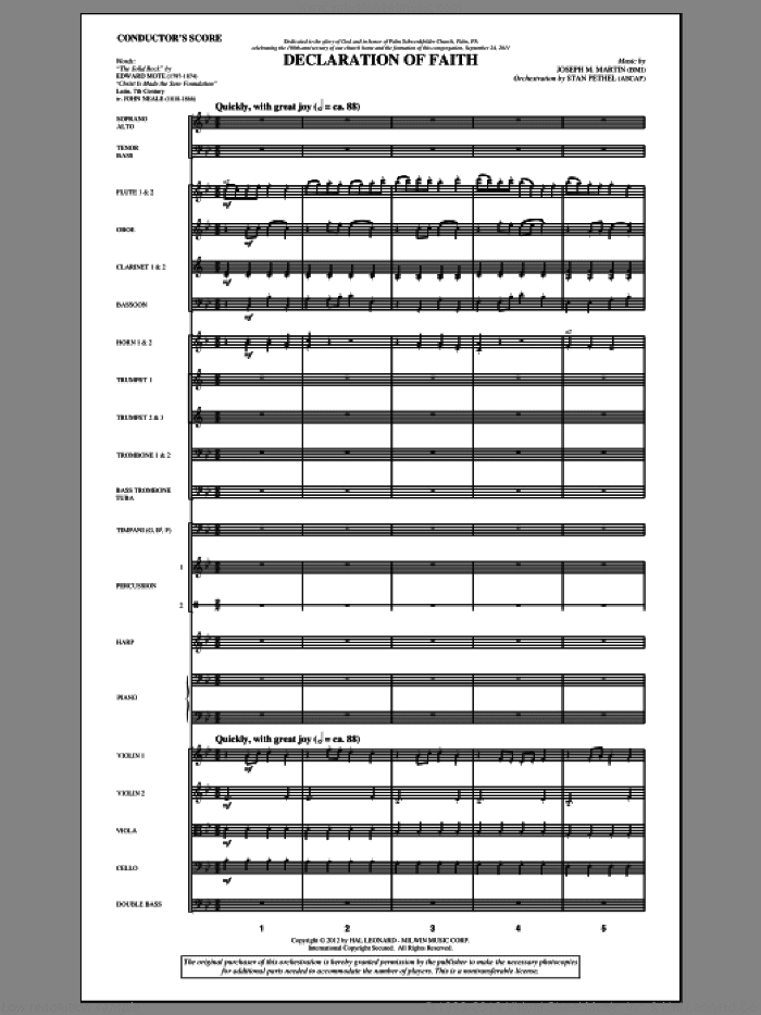 Declaration Of Faith (complete set of parts)