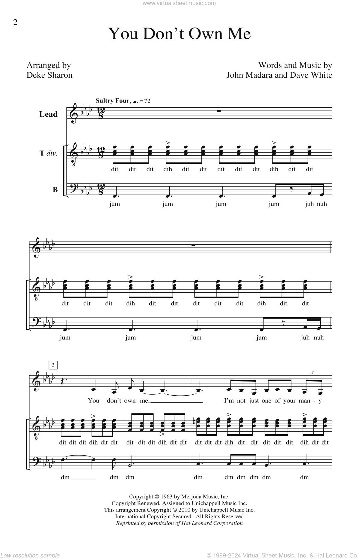 You Don't Own Me (arr. Deke Sharon)