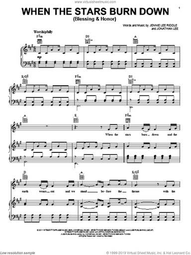 When The Stars Burn Down (Blessing And Honor)