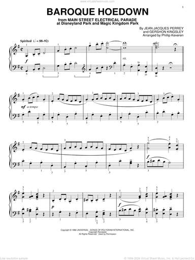 Baroque Hoedown [Classical version] (arr. Phillip Keveren)
