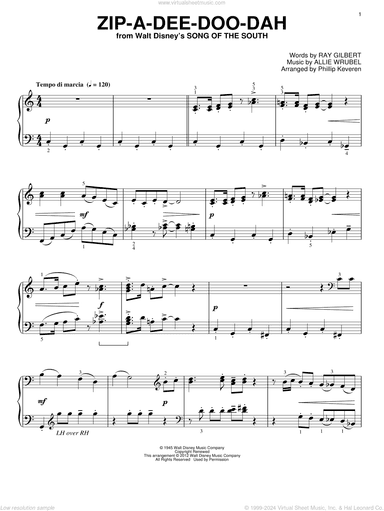 Zip-A-Dee-Doo-Dah (from Song Of The South) [Classical version] (arr. Phillip Keveren)