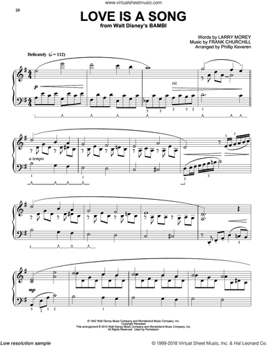 Love Is A Song [Classical version] (from Bambi) (arr. Phillip Keveren)