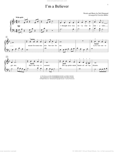 I'm A Believer (arr. Carolyn Miller)