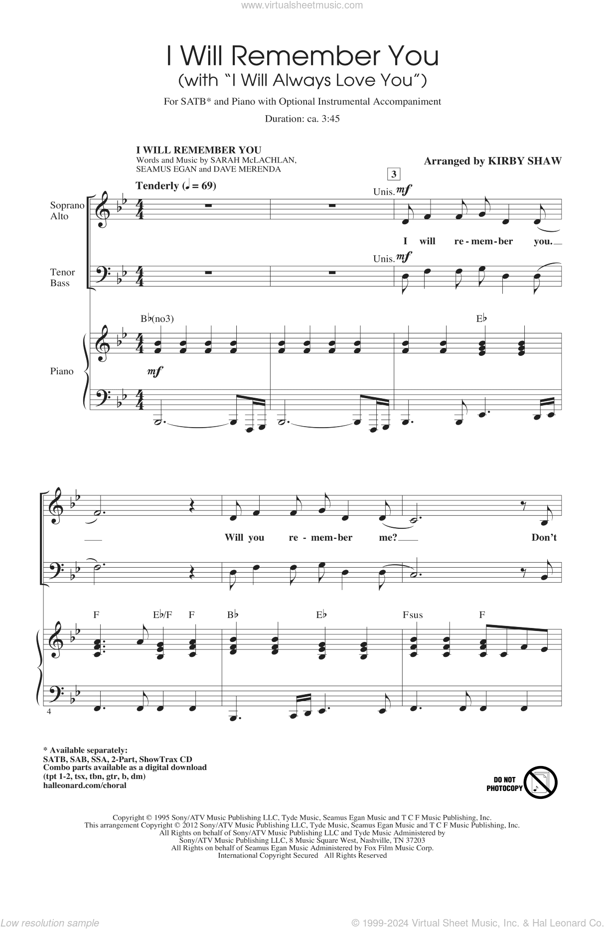 I Will Remember You (with I Will Always Love You)