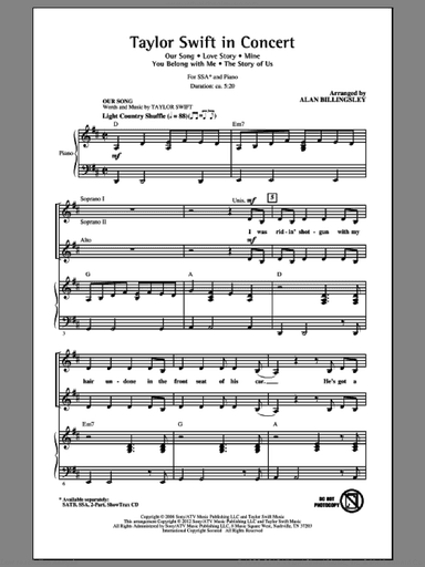 Taylor Swift In Concert (Medley)