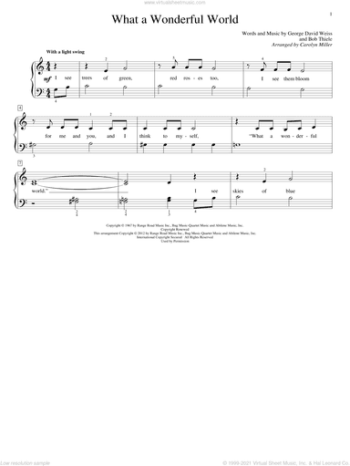 What A Wonderful World (arr. Carolyn Miller)