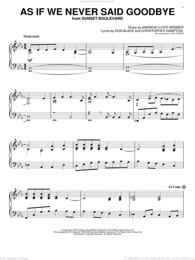 As If We Never Said Goodbye, (intermediate)