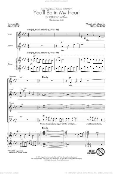 You'll Be In My Heart (from Tarzan) (arr. Mac Huff)