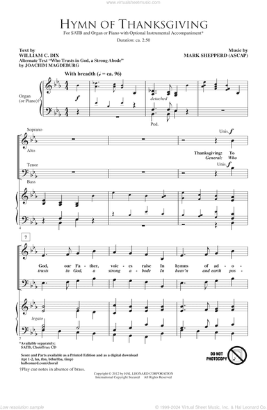 Hymn Of Thanksgiving