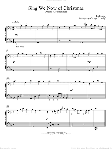Sing We Now Of Christmas
