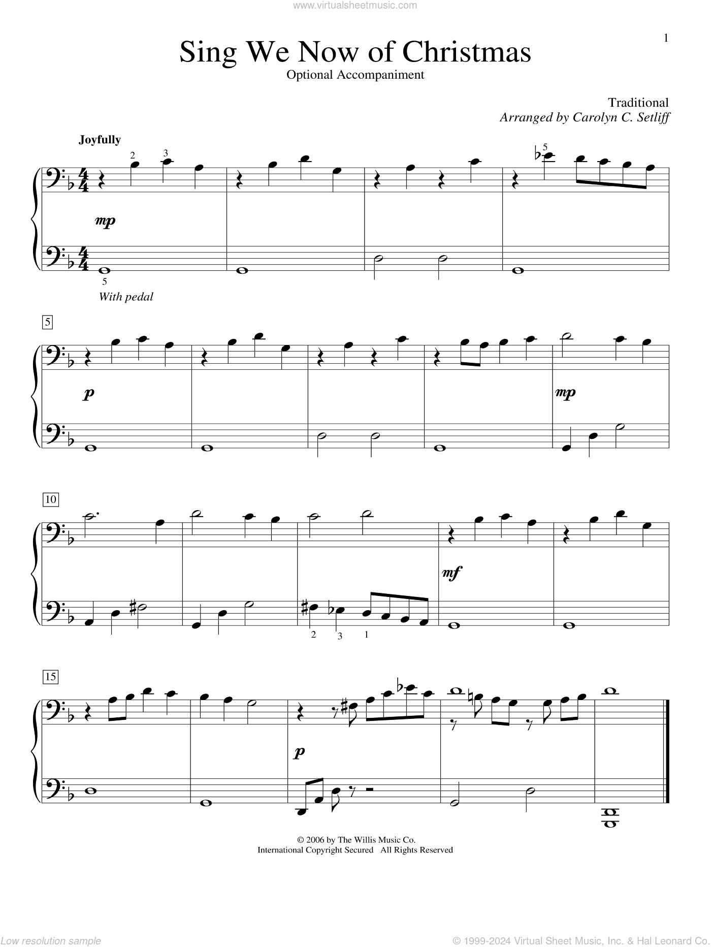 Sing We Now Of Christmas