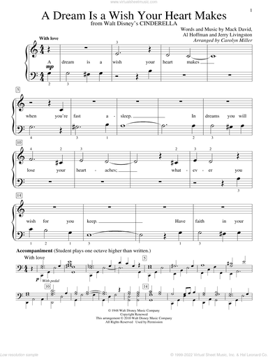 A Dream Is A Wish Your Heart Makes (from Cinderella) (arr. Carolyn Miller)