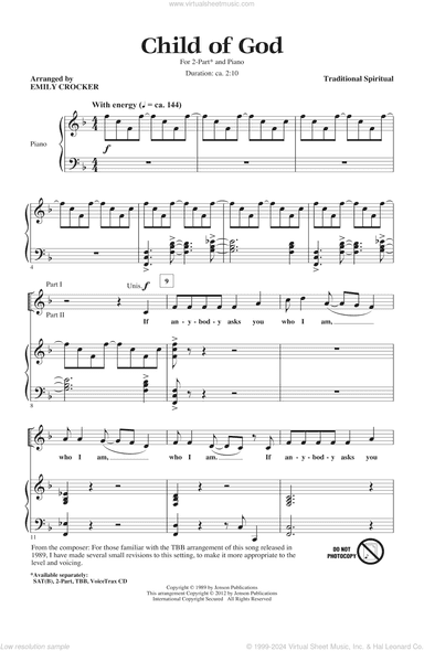 Child Of God (arr. Emily Crocker)