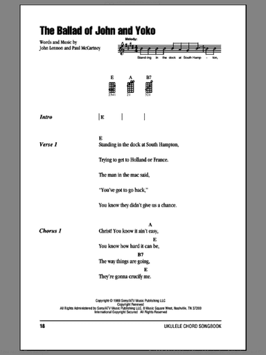 The Ballad Of John And Yoko