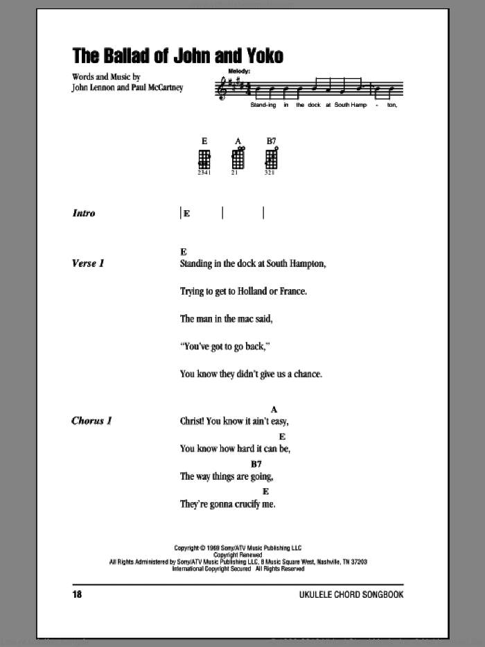 The Ballad Of John And Yoko