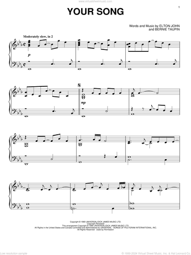Your Song, (intermediate)