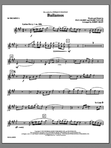 Bailamos (complete set of parts)
