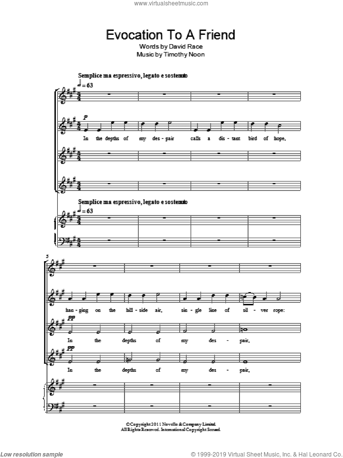 Evocation To A Friend