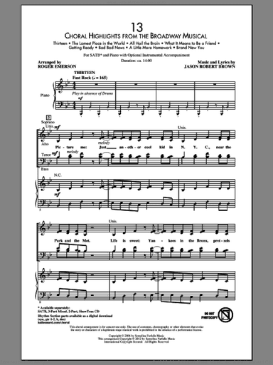 13 (Choral Highlights From The Broadway Musical) (arr. Roger Emerson) - Drums