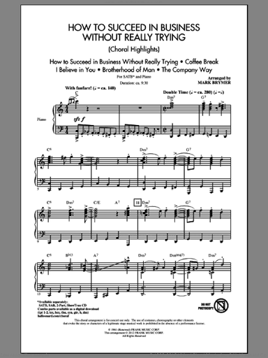 How To Succeed In Business Without Really Trying (Choral Highlights)
