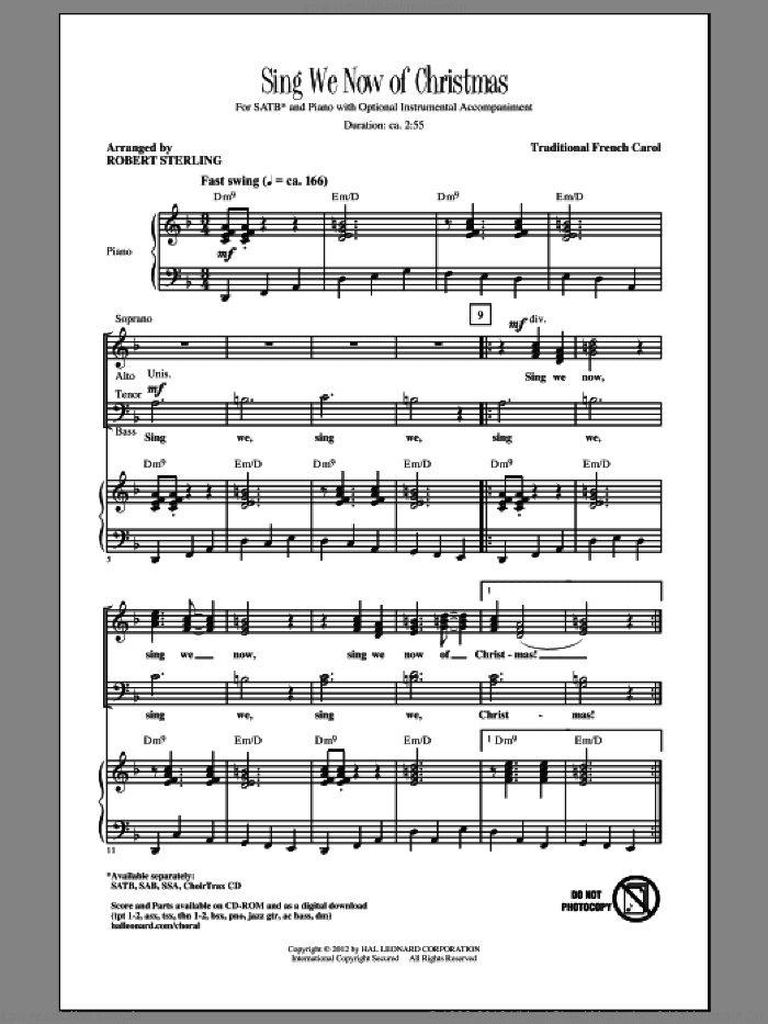 Sing We Now Of Christmas