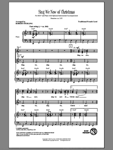 Sing We Now Of Christmas