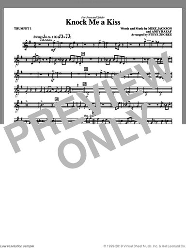 Knock Me A Kiss (complete set of parts)