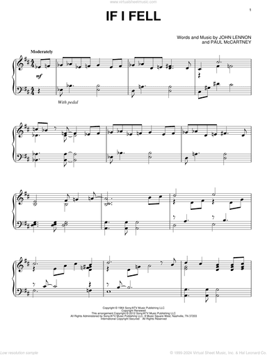 If I Fell, (intermediate)