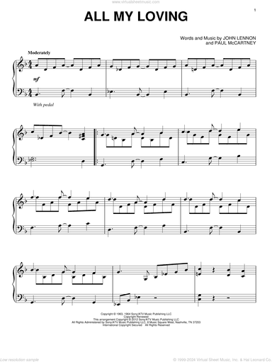 All My Loving, (intermediate)
