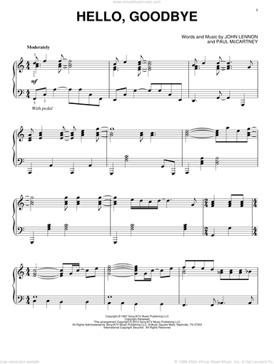 Hello, Goodbye, (intermediate)