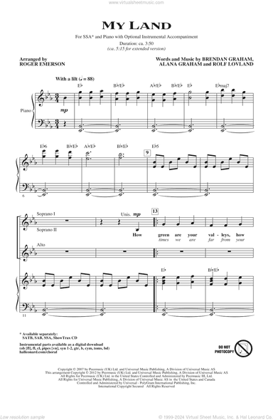 My Land (arr. Roger Emerson)