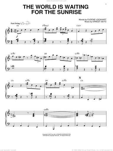 The World Is Waiting For The Sunrise (arr. Brent Edstrom)