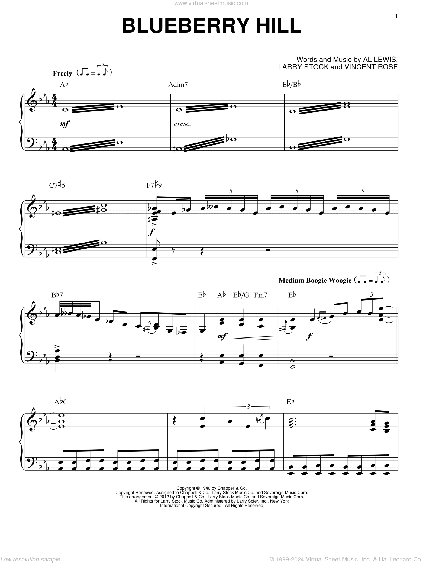 Blueberry Hill (arr. Brent Edstrom)