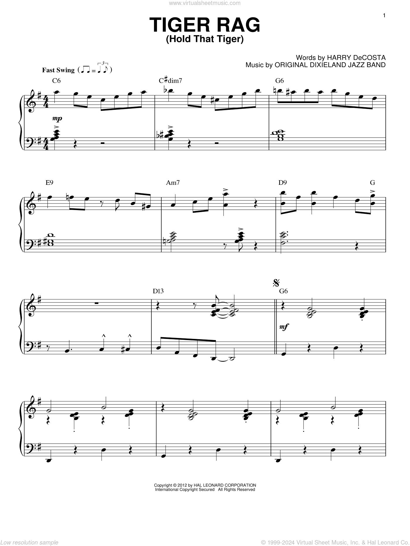 Tiger Rag (Hold That Tiger) (arr. Brent Edstrom)