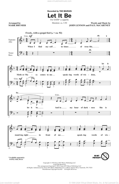 Let It Be (arr. Mark Brymer)