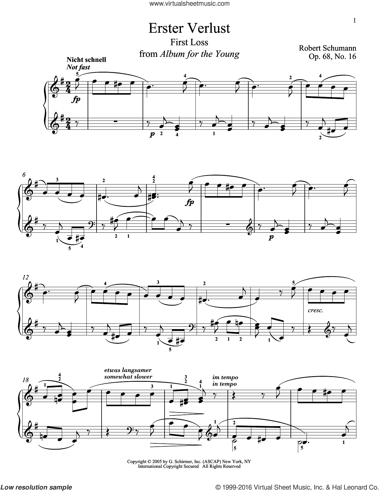 First Loss, Op. 68, No. 16