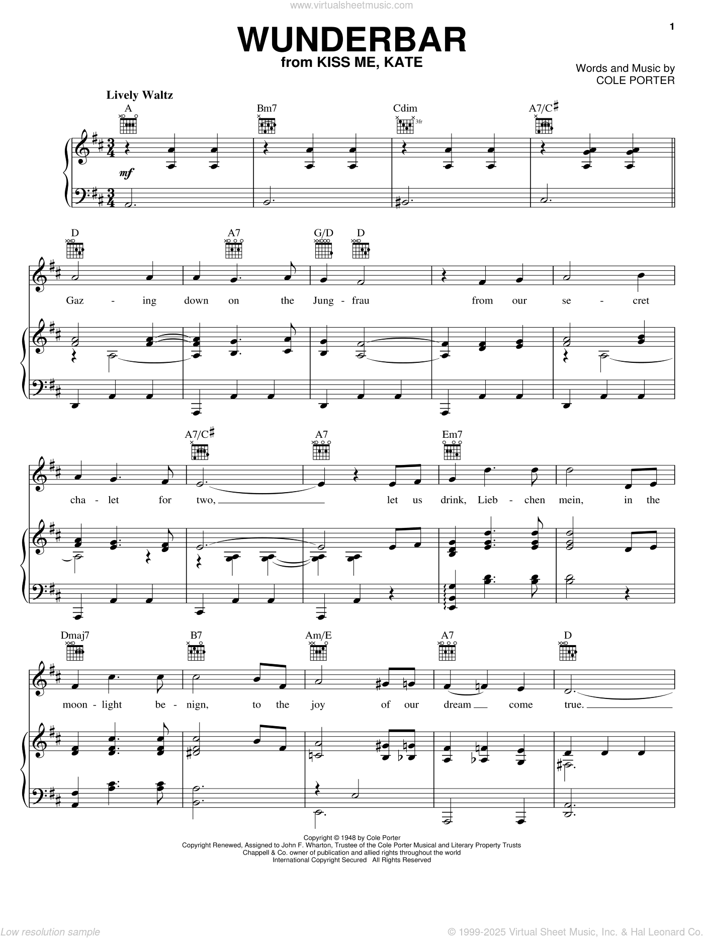 Wunderbar (from Kiss Me, Kate)
