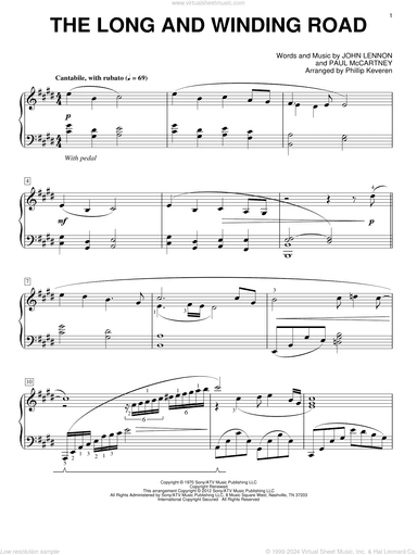 The Long And Winding Road [Classical version] (arr. Phillip Keveren)