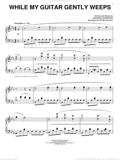 While My Guitar Gently Weeps [Classical version] (arr. Phillip Keveren)