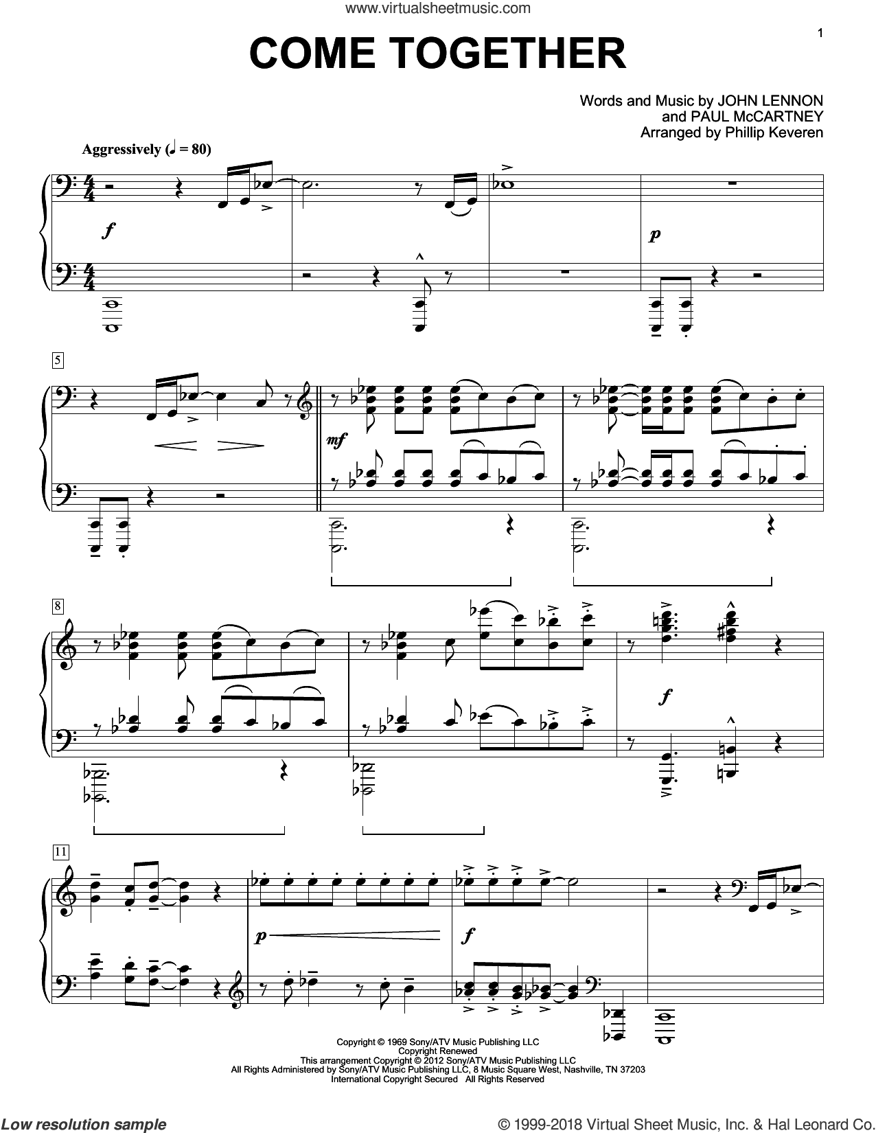 Come Together [Classical version] (arr. Phillip Keveren)
