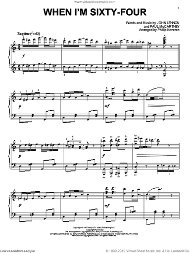 When I'm Sixty-Four [Classical version] (arr. Phillip Keveren)