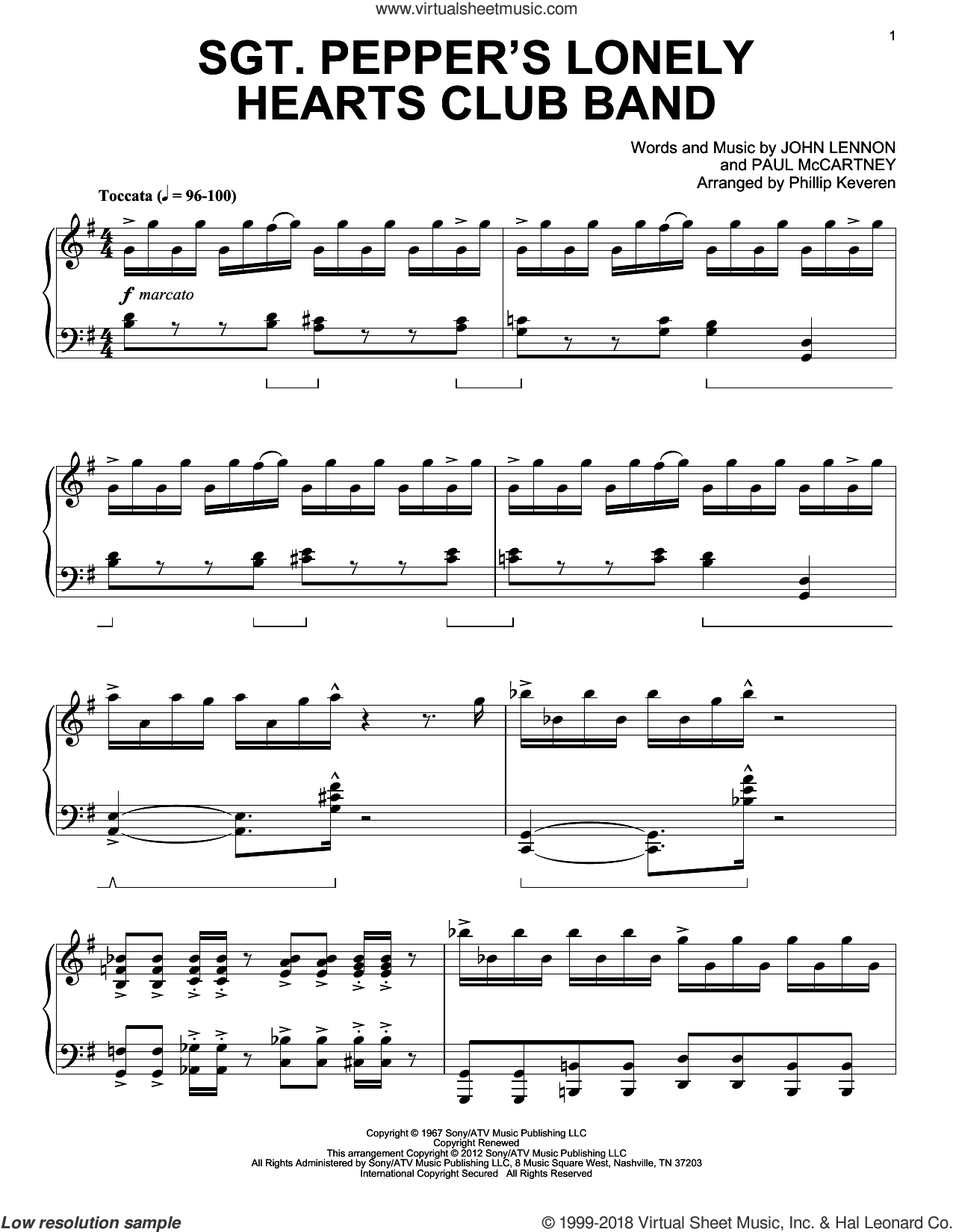 Sgt. Pepper's Lonely Hearts Club Band [Classical version] (arr. Phillip Keveren)