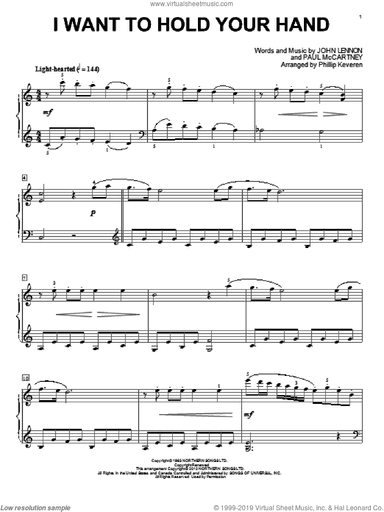 I Want To Hold Your Hand [Classical version] (arr. Phillip Keveren)