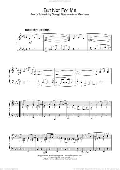 But Not For Me, (intermediate)