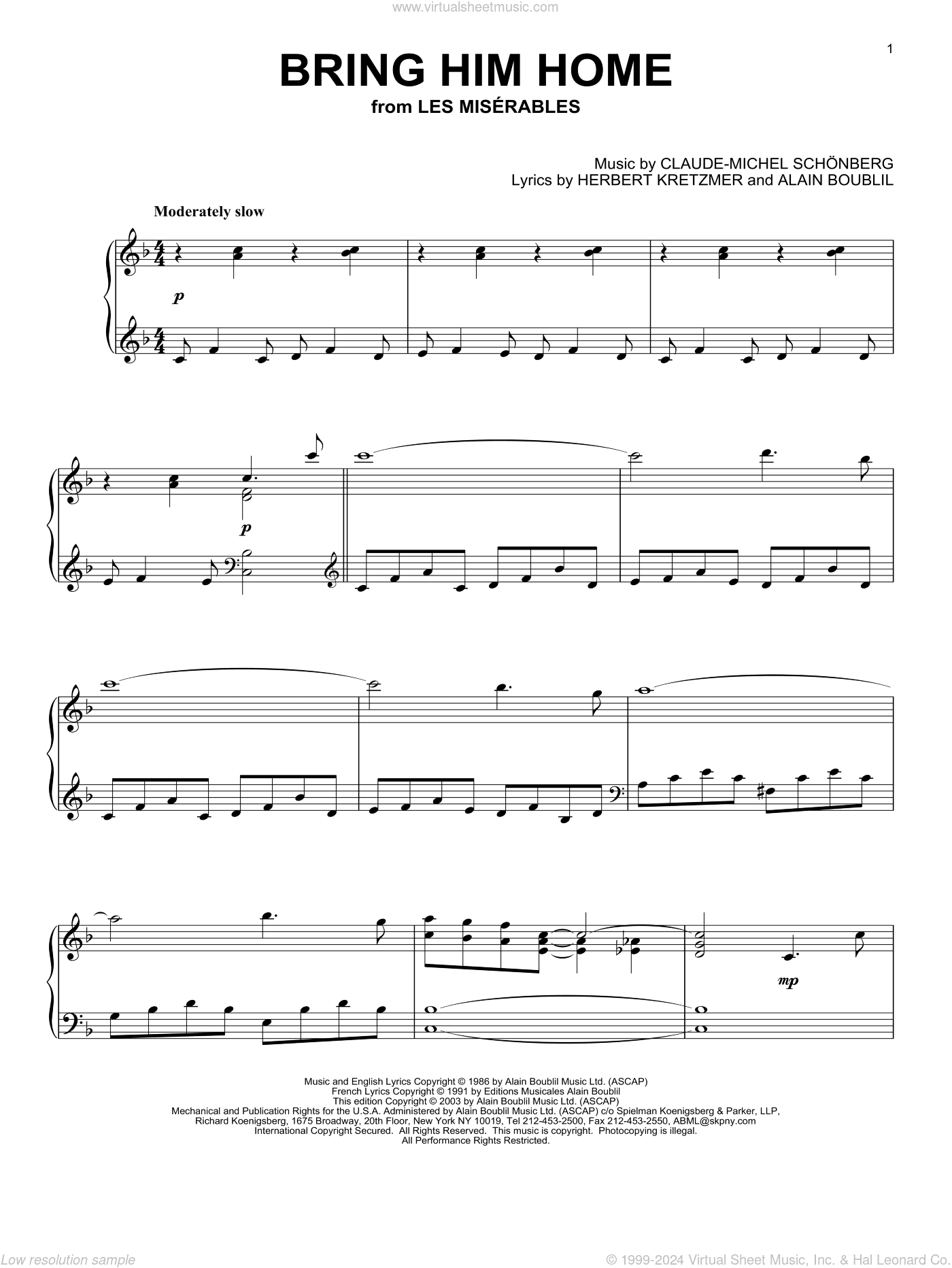 Bring Him Home (from Les Miserables)