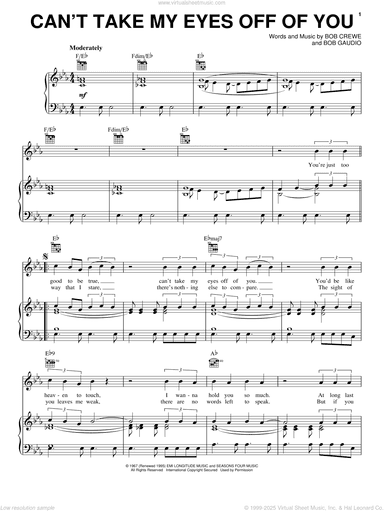 Can't Take My Eyes Off Of You (from Jersey Boys)