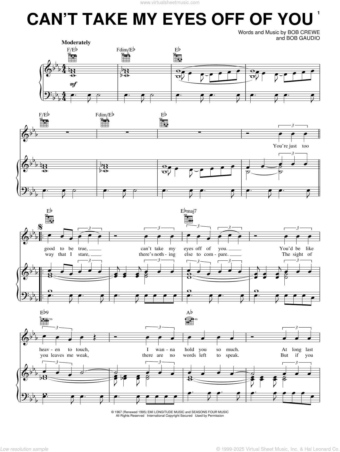 Can't Take My Eyes Off Of You (from Jersey Boys)